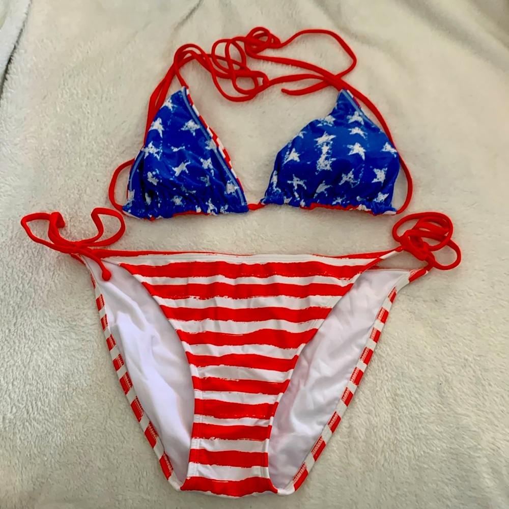 American flag bikini size. XL.